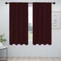 Easy-Going Rod Pocket Blackout Curtains for Bedroom, Room Darkening Window Curtains for Living Room, Thermal Insulated Noise Reduction Solid Window Drapes, 2 Panels(42x63 in, Wine) by Easy-Going