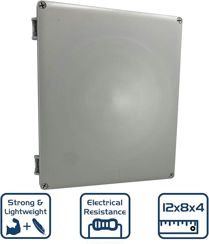 Co. 12"x10"x4" PS Plastic Weather & Dust Proof Junction Conduit Box Electronics Enclosure 4 Pack - Image 5
