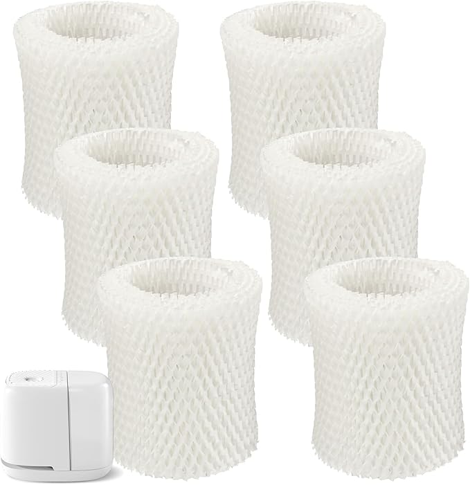 Lemige Humidifier Filter Replacement 2.0 for Canopy Bedside Humidifier and Nursery Humidifier, Made with Wood Pulp and Paper Wick Filter, 6 Pack Humidifier Wicking Filter Replace Every 6 Weeks by Lemige