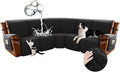 Arfntevss Waterproof Recliner Sectional Couch Covers for Reclining Sectional L Shape Sofa Cover Non Slip Washable Recliner L Shaped Slipcover Sets for Dog Furniture Protector (5 Seater, Inky Black) by Arfntevss