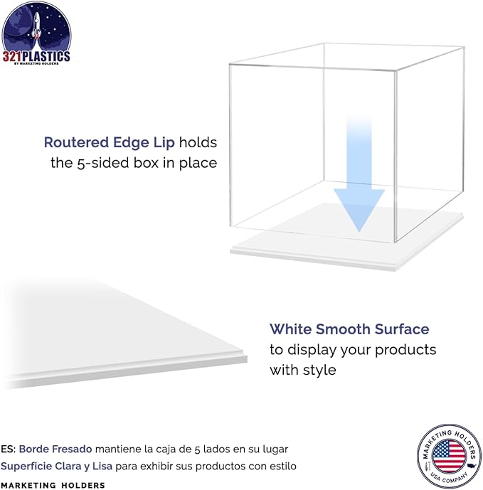 10" x 10" Clear Acrylic Display Box with White Base Perfect for Museums and Art Galleries to Display Artifacts and Collectible Items by Marketing Holders - Image 4