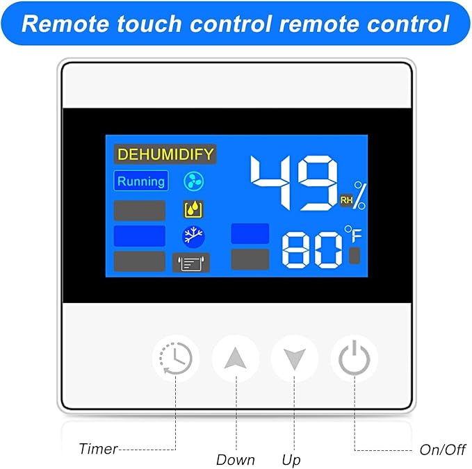 BLUEDEEP Remote Controller for 145PPD and 110PPD Basement/Crawl Space Dehumidifier, Digital Humidity, Temperature, Adapt The Humidity Level - Image 2