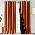 NICETOWN Full Shading Curtains for Windows, Super Heavy-Duty Black Lined Blackout Curtains for Bedroom, Privacy Assured Window Treatment (Burnt Orange, Pack of 2, 70 inches W x 95 inches L) by NICETOWN