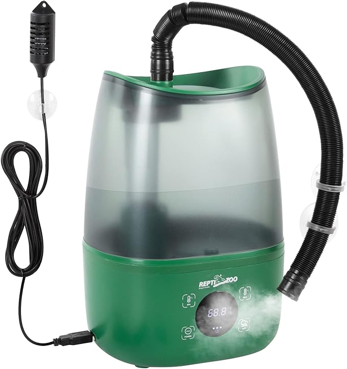 REPTIZOO Reptile Humidifier Fogger, 4L Large Reptile Fogger with Humidity Control, Terrarium Humidifiers with Extended Tube Automatic Reptile Misting System for Reptiles Amphibians Herps Vivarium by REPTIZOO