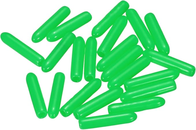 uxcell 20pcs Rubber End Caps 2mm ID Vinyl PVC Round Tube Bolt Cap Cover Screw Thread Protectors Green - Image 4