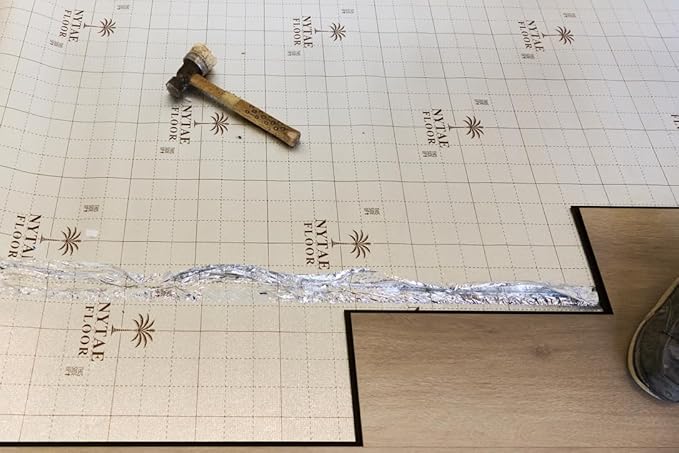 Silver Pad 200, EVA 2mm Underlayment with Silver Film – Sound Reduction, Cold Block, Moisture Barrier for Laminate, Engineered Wood & Vinyl Flooring (No Attached Pad), 200 Sqft Roll, - Image 5