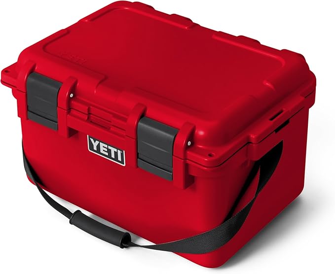 YETI LoadOut 30 GoBox Divided Waterproof Cargo Case, Dry Box, Camera Case, Fishing Tackle Box, Rescue Red by YETI