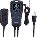 Digital Temperature Controller 2-Stage Thermostat Outlet Heating & Cooling Mode for Chest Freezer Refrigerator Homebrew Fermenter Greenhouse 110V 10A 1100W by SENSTREE