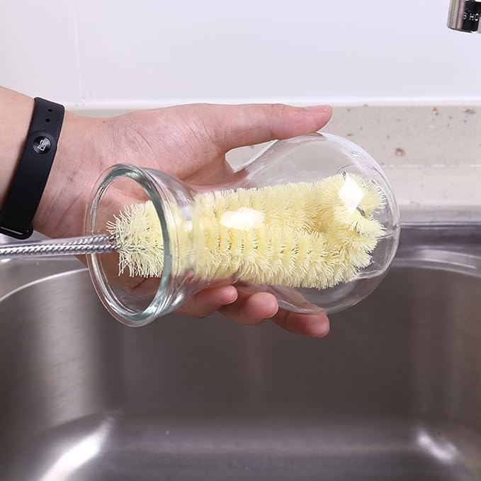 Long Bottle Brush Cleaner -16" Bottle Cleaning Brush Flexional Water Bottle Cleaner Washer Tool for Water Bottles,Cup,Tumblers or Wine Stemware - Image 6
