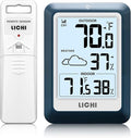 Indoor Outdoor Thermometer Wireless Weather Station, Internal External Thermometer Hygrometer, Home Batteryoperated Temperature Humiditymonitors330 Feet (About 100 Meters) Backlight Display (Blue) by Unknown