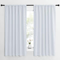 NICETOWN Bedroom Window Curtain Panels - Window Treatment Thermal Insulated Rod Pocket Room Darkening Curtains/Drapes for Patio Door (Greyish White, 2 Panels, 62 in x 63 in (W x L)) by NICETOWN