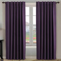 H.VERSAILTEX Blackout Curtains Thermal Insulated Window Treatment Panels Room Darkening Blackout Drapes for Living Room Back Tab/Rod Pocket Bedroom Draperies, 52 x 96 Inch, Plum Purple, 2 Panels by HVERSAILTEX