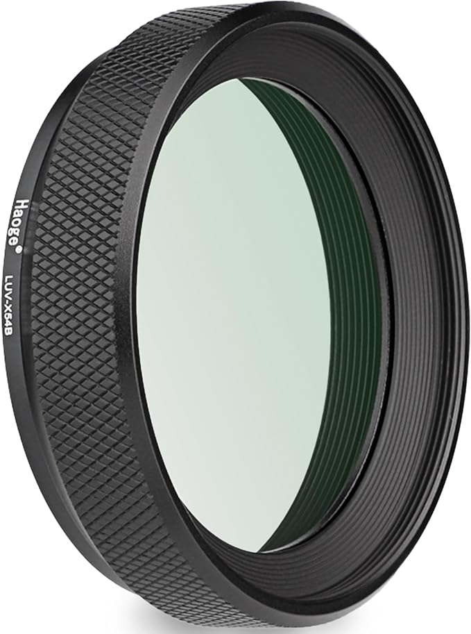 Haoge LUV-X54B Metal Lens Hood with MC UV Protection Multicoated Ultraviolet Lens Filter for Fujifilm X100VI Fuji X100V Camera Black by haoge