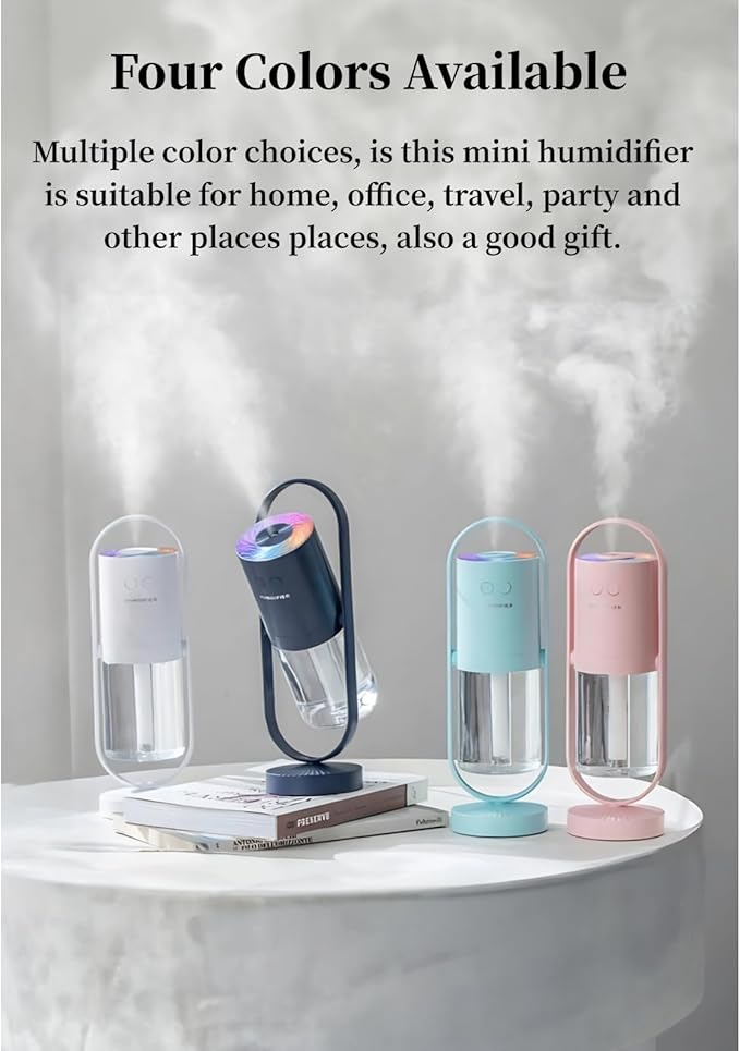 Portable Mini Humidifier, Compact 360° Rotating Cool Mist Air Humidifier Automatic Shutdown for Office for Home for Travel (#4) - Image 8