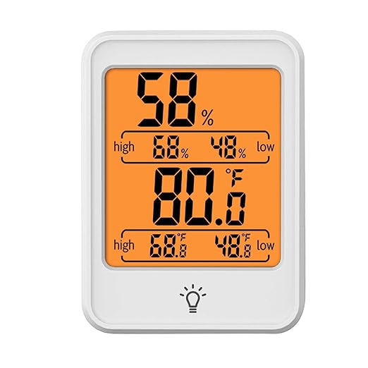 Digital Hygrometer Temperature Meter, Large Screen Battery Powered Indoor Thermometer Humidity Meter Low Power Consumption for Office for Home (White) - Image 6