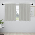Easy-Going Rod Pocket Blackout Curtains for Bedroom, Room Darkening Window Curtains for Living Room, Thermal Insulated Noise Reduction Solid Window Drapes, 2 Panels(42x36 in, Greyish White) by Easy-Going