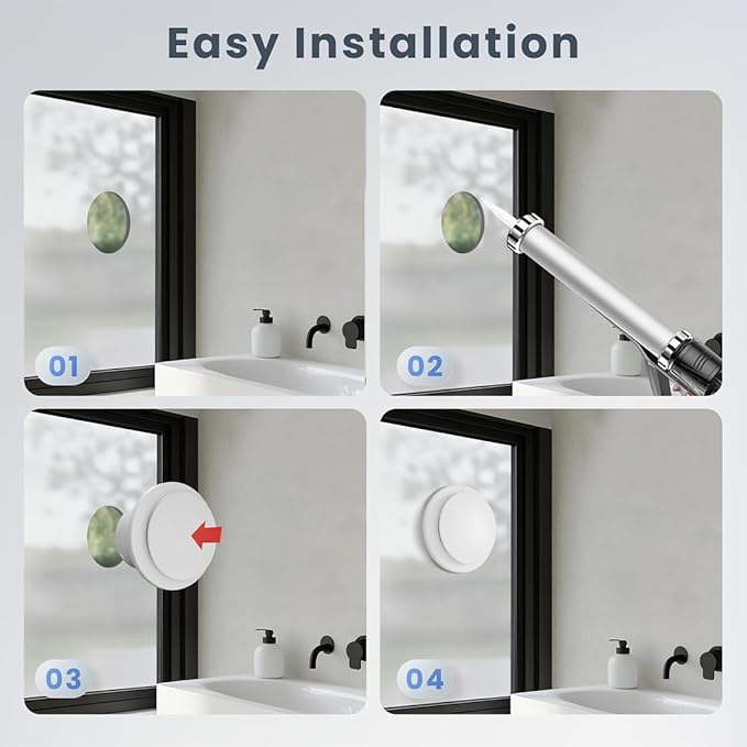 4 Inch Bathroom Exhaust Fan with Switch, Upgraded Exhaust Fan Low Noise IPX4 Waterproof 2600RPM Household Ventilation Fans, Window Ceiling Wall Mount Vent Fan for Attic Basement Garage Washroom P102A2 - Image 7