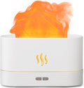 Essential Oil Diffuser Humidifer with Flame Light Effect, 180ml Air Diffuser for Essential Oils, Humidifiers for Bedroom with 2 Brightness, Auto-Off Function(White) by SmartLedLife