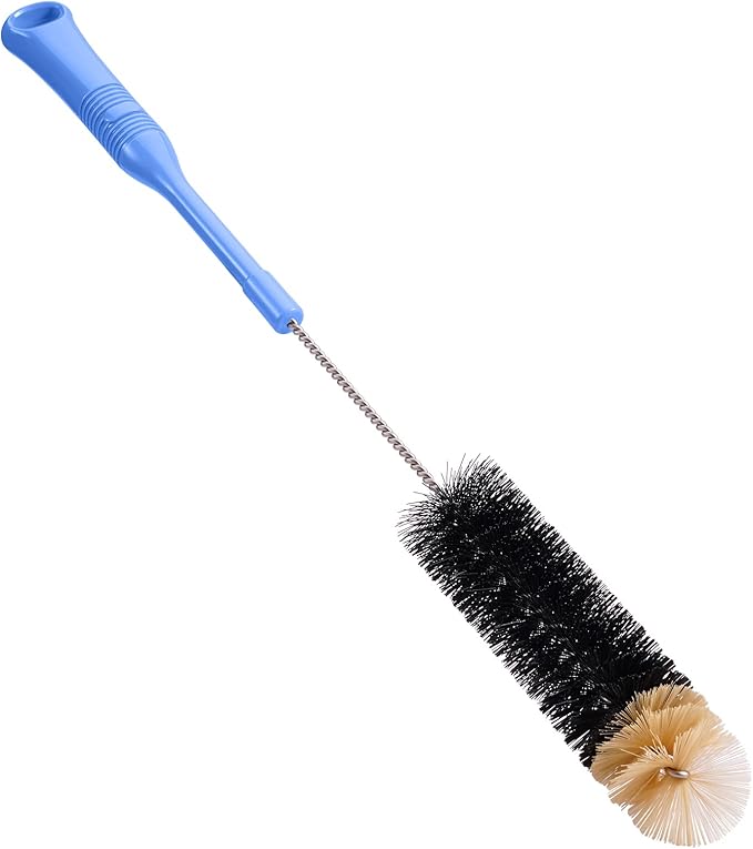 Bottle Cleaning Brush, 17 Inches Extra Long Handle Water Bottle Brush, Flexible Bendable Cleaner for Washing Narrow Neck Bottles, Wine Decanter, Kombucha, Pipes, Beer Brewing Supplies, 2 Pack - Image 2