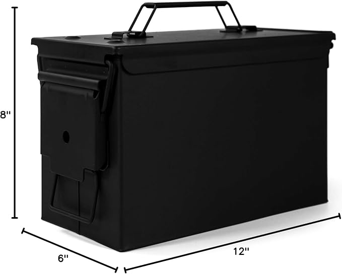 GUGULUZA Metal Ammo Can 30/50 Cal, Lockable Bullet Storage Case, Waterproof & Airtight Containers Box with Flip Top for Long-Term Storage Shotgun, Rifles, Pistols Ammunition - Image 8
