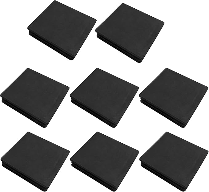 8 Pack 4" Square Plastic Plugs, Black Tubing End Caps Plugs Insert for Square Tube and Furniture Legs - Image 5