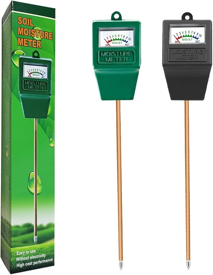 Soil Moisture Meter,2 Pack Plant Hygrometer Moisture Sensor Plant Water Monitor for Potted Plants,Garden,Farm, Lawn(No Battery Needed)-Green+Black - Image 7