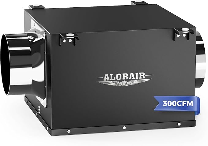 ALORAIR 6 Inch Inline Bathroom Exhaust Fan – Ultra Quiet 300 CFM Ventilation Fan for Bathroom, Attic, Kitchen, Garage, Laundry Room – Durable, Easy to Install, Powerful Airflow by ALORAIRSOLUTIONSINC0J0DC
