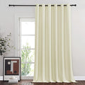 NICETOWN Sliding Door Curtain 108 inches Long, Blackout Patio Door Panel Privacy Thermal Insulated Sound Reducing Room Divider Drape for Bedroom/Living Room (1 Panel, Beige, W80 x L108) by NICETOWN