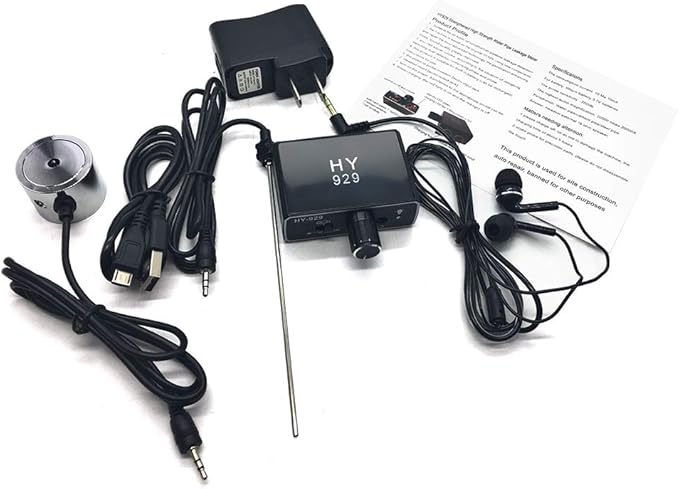 Water Pipe Leakage Detector, Water Leak Detection Tool, Underground Water Pipe Leakage Monitor Tester Kit with Dual Probes Earphone, High Sensitivity Water Pipeline Locator Accessory Kit - Image 7