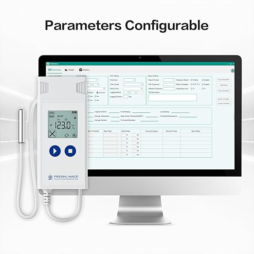 Freshliance Ultra Low Temperature Data Logger, Reusable Temperature Recorder with High Accuracy External Probe, Configurable USB Temperature Monitor 35000 Points with PDF CSV Report, Atlas Log-200 - Image 4