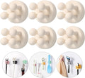 iBetterLife Self-Adhesive Shower Razor Holder - 6Pcs Wall Mounted Hooks Hanger for Clipping & Hanging Toothbrush Towel Loofah Bathroom Kitchen Home Office Dorm Room Essentials Storage Wreath Hook by iBetterLife