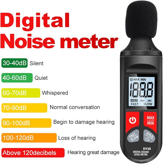 High Precisions Sound Leveling Meter Decibel Noise Tester Digital Noise Meter Simple to Use for Environmental Monitoring - Image 4