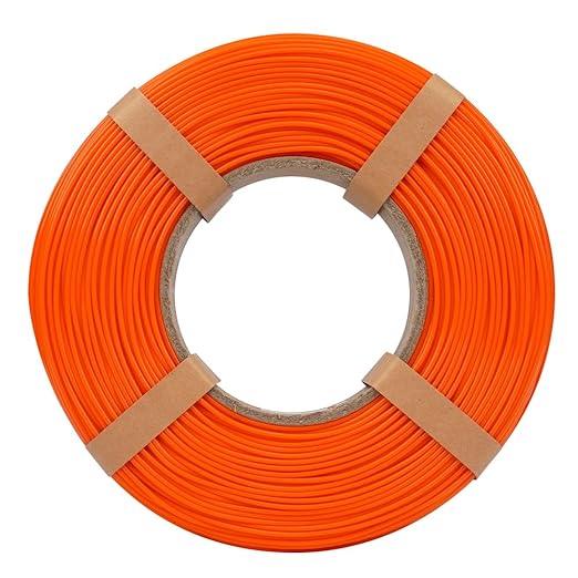 Inland V2 PLA PRO (PLA+) 3D Printer Filament Refill, 1.75mm Spooless Filament, Dimensional Accuracy +/- 0.03mm, 1KG (2.2lbs) Orange Refill for Inland Reusable Spools, Bambu Lab Compatible - Image 2