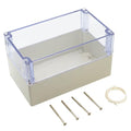 LeMotech ABS Plastic Junction Box Dustproof Waterproof IP65 Electrical Enclosure Box Universal Project Enclosure Grey with PC Transparent Clear Cover 7.9 x 4.7 x 4.4 inch(200 x120 x113 mm) by LeMotech