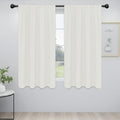 Easy-Going Rod Pocket Blackout Curtains for Bedroom, Room Darkening Window Curtains for Living Room, Thermal Insulated Noise Reduction Solid Window Drapes, 2 Panels(42x63 in, Ivory) by Easy-Going