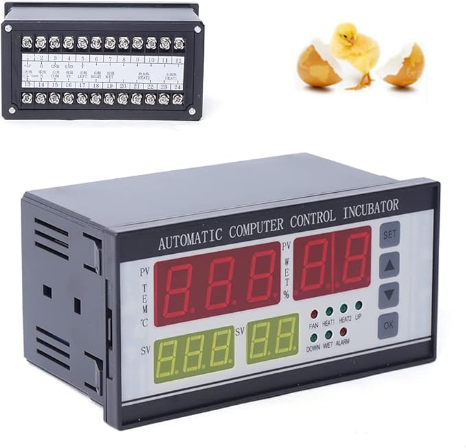 XM-18 Incubator Controller, 110V Automatic Control System Egg Incubator Machine 0-99℃ Temperature Humidity Sensor for Home and Commercial Use - Image 7