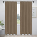 Easy-Going Rod Pocket Blackout Curtains for Bedroom, Room Darkening Window Curtains for Living Room, Thermal Insulated Noise Reduction Solid Window Drapes, 2 Panels(52x84 in, Camel) by Easy-Going