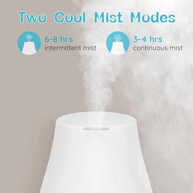 Homeweeks Diffusers, 100ml Colorful Essential Oil Diffuser with Adjustable Mist Mode, Auto Off Aroma for Bedroom/Office/Trip (100 ML 1 Pack) - Image 6