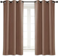 NICETOWN Blackout Curtain Blind for Bedroom, Single Panel, W42 x L45 inches, Cappuccino, Thermal Insulated Grommet Blackout Room Darkening Drape/Drapery by NICETOWN
