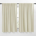 NICETOWN Extra Wide Kitchen Room Darkening Curtains, Privacy Window Treatment Drapes for Dining Room (Beige, 70" Wide x 63" Long, Set of 2) by NICETOWN