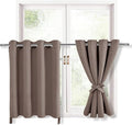Hiasan RV Blackout Curtains for Bedroom, 52 x 36 Inches Long - Thermal Insulated & Light Blocking Window Curtains for Living Room/Kids Room, 2 Drape Panels Sewn with Tiebacks, Tan by Hiasan