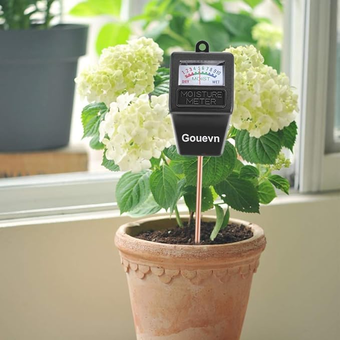 Soil Moisture Meter, Plant Moisture Meter Indoor & Outdoor, Hygrometer Moisture Sensor Soil Tester Plant Water Meter for Potted Plants Garden, No Battery Needed (Black) - Image 6