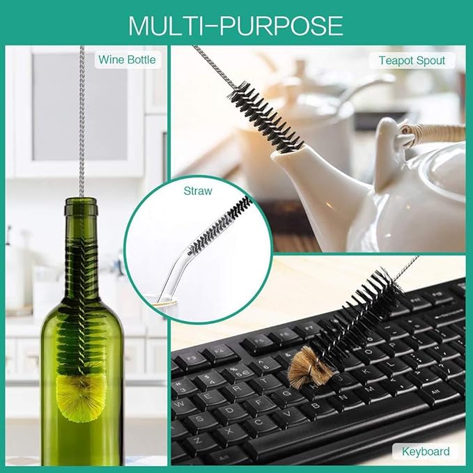 16in Bendable Bottle Brush, Long Handle Bottle Cleaning Brush for Cleaning Narrow Neck Bottles, Baby Bottles, Flask, Pitcher, Vase, Bird Feeder, Home Kitchen Sink Cleaning Brush, Water Bottle Brush - Image 5