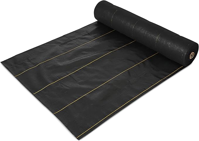 Dewitt Pro-5 Weed Barrier Fabric 5 oz, 4 x 250 Feet – Heavy-Duty Woven Landscape Ground Cover Mat for Raised Garden Bed, Greenhouse Gardening, Outdoor Landscaping, and Commercial Planting by DeWitt