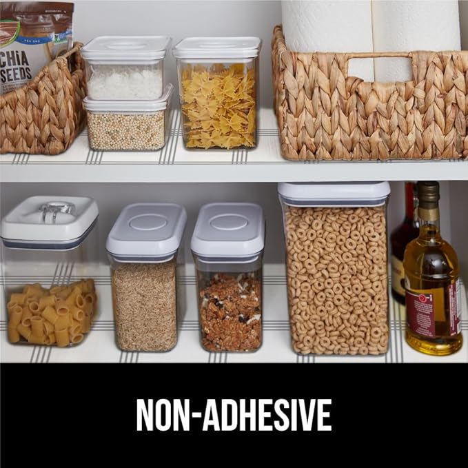 GORILLA GRIP DripGuard Shelf Liner, Non-Adhesive Drawer and Kitchen Cabinet Protector, 20x240 In, Strong Grip Slip Resistant Underside, Smooth Surface Liners for Cabinets, Bathroom Closets, Gray White - Image 5