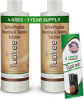Descaler (2 Pack, 2 Uses Per Bottle) - Made in the USA - Universal Descaling Solution for Keurig, Nespresso, Delonghi and All Single Use Coffee and Espresso Machines by Tupkee