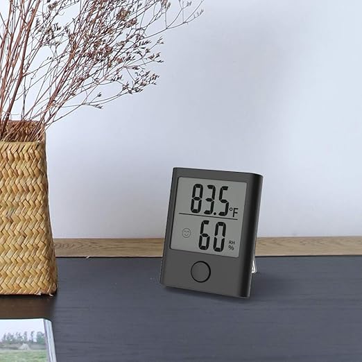 BALDR Digital Hygrometer Thermometer - Monitor Room Temperature & Humidity with Thermometer and Hygrometer, Humidity Sensor & Indoor Thermometer for Home, Office & Greenhouse, Humidity Meter, Black - Image 4