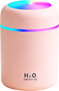 300ml USB Cool Mist Small Humidifier with Colorful Lights,Portable Mini Humidifier, Perfect for Bedroom, Office, Plants, travel & Car, Pink by Unknown