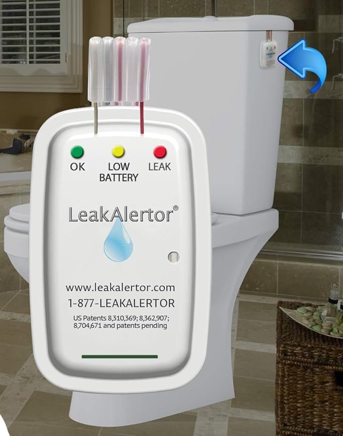LeakAlertor 6000 Toilet Leak Detector – Installs in Seconds, No Tools Required / Detects Leaks, Running Toilets, and Other Problems That Cause High Water Bills / Visual & Audible Alerts - Image 4