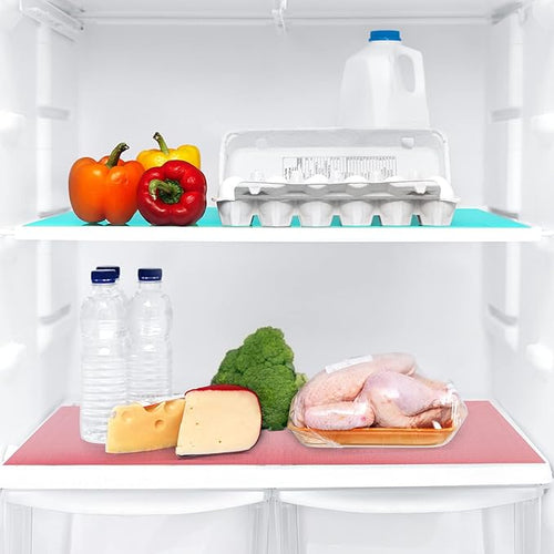 11 PCS Refrigerator Mats, EVA Refrigerator Liners for Shelves Washable Can Be Cut Fridge Shelf Liner Waterproof Fridge Pads Mat Drawer Table Placemats, Pink/3 Green/4 Blue/4 - Image 2